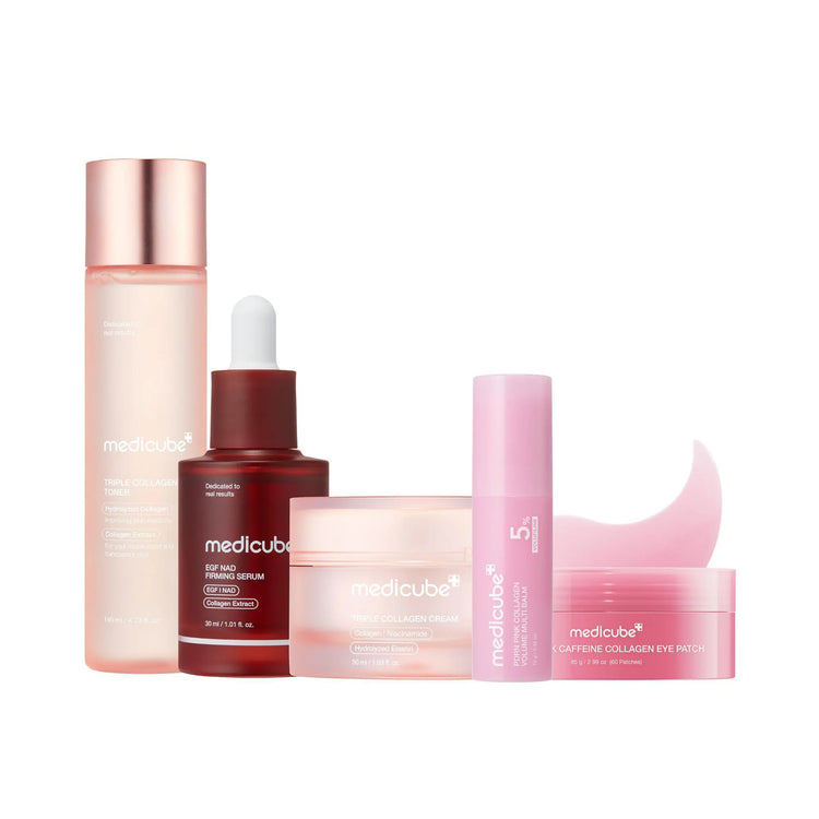 [NEW] [Medicube] Gatekeeping My Real Age Set | 5-Step Longevity, Anti- Aging Routine L PDRN & Volufiline & Collagen & NAD+ EGF Complex L Cares for Look of Fine Lines, Firming Care, Radiant & Youthful Looking, Plumping | Korean Skincare, K-Beauty