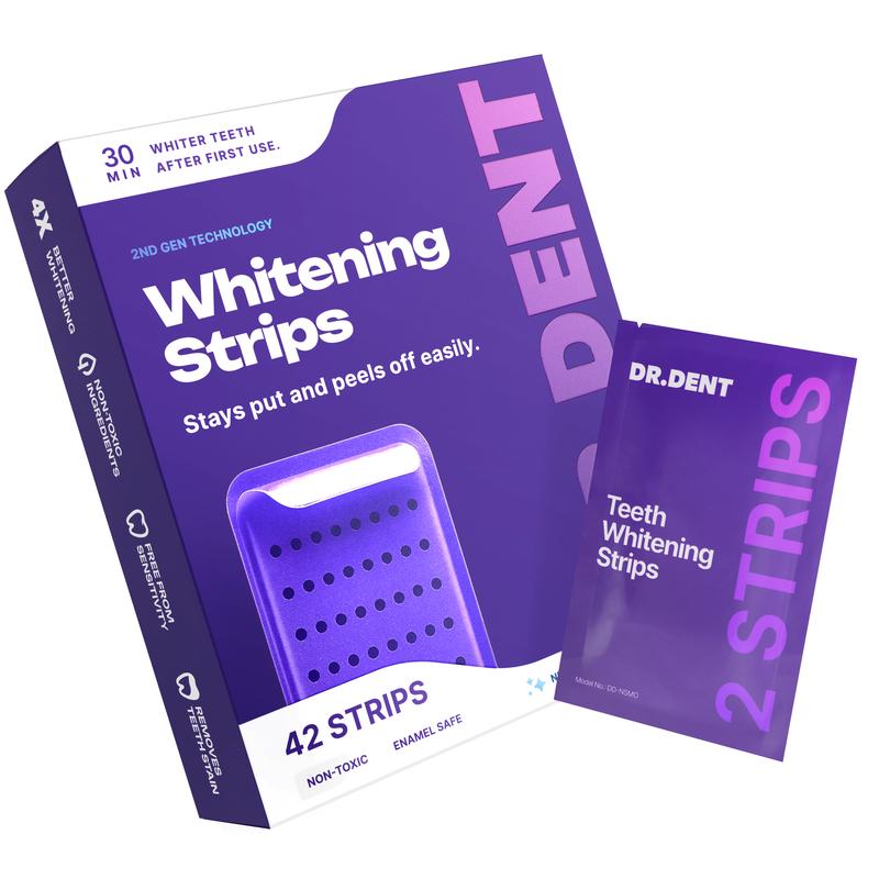 Purple Teeth Whitening Strips Improve Dental Yellowing Oral Cleaning Gel Teeth Bright Stain for Lasting Bright Smile