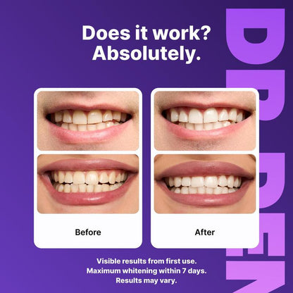 Purple Teeth Whitening Strips Improve Dental Yellowing Oral Cleaning Gel Teeth Bright Stain for Lasting Bright Smile