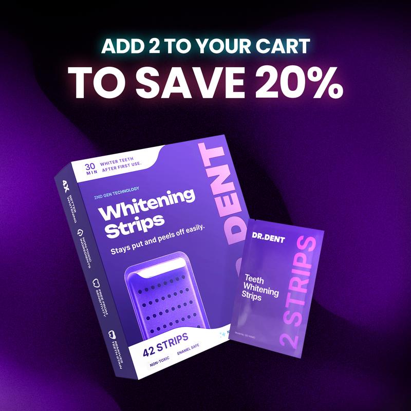 Purple Teeth Whitening Strips Improve Dental Yellowing Oral Cleaning Gel Teeth Bright Stain for Lasting Bright Smile