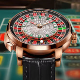 Design New NH35A Mechanical Watches Men Push Button Turn Russian Roulette Game Sapphire Mirror Diamond Dial Men&