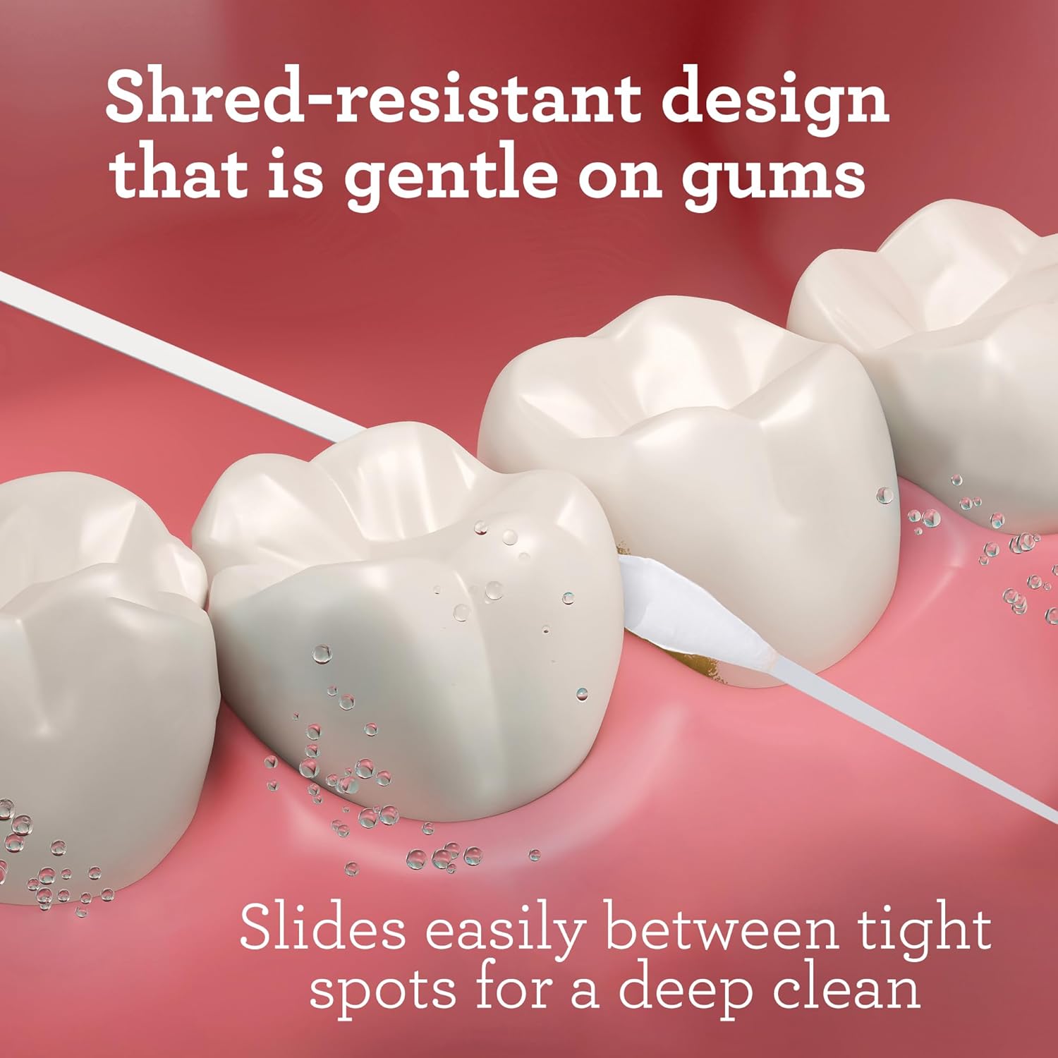 Gurunanda Expandable Waxed Dental Floss for Gentle, Deep Cleaning Wide Teeth Flossing - Cinnamon Flavor - 55 Yards