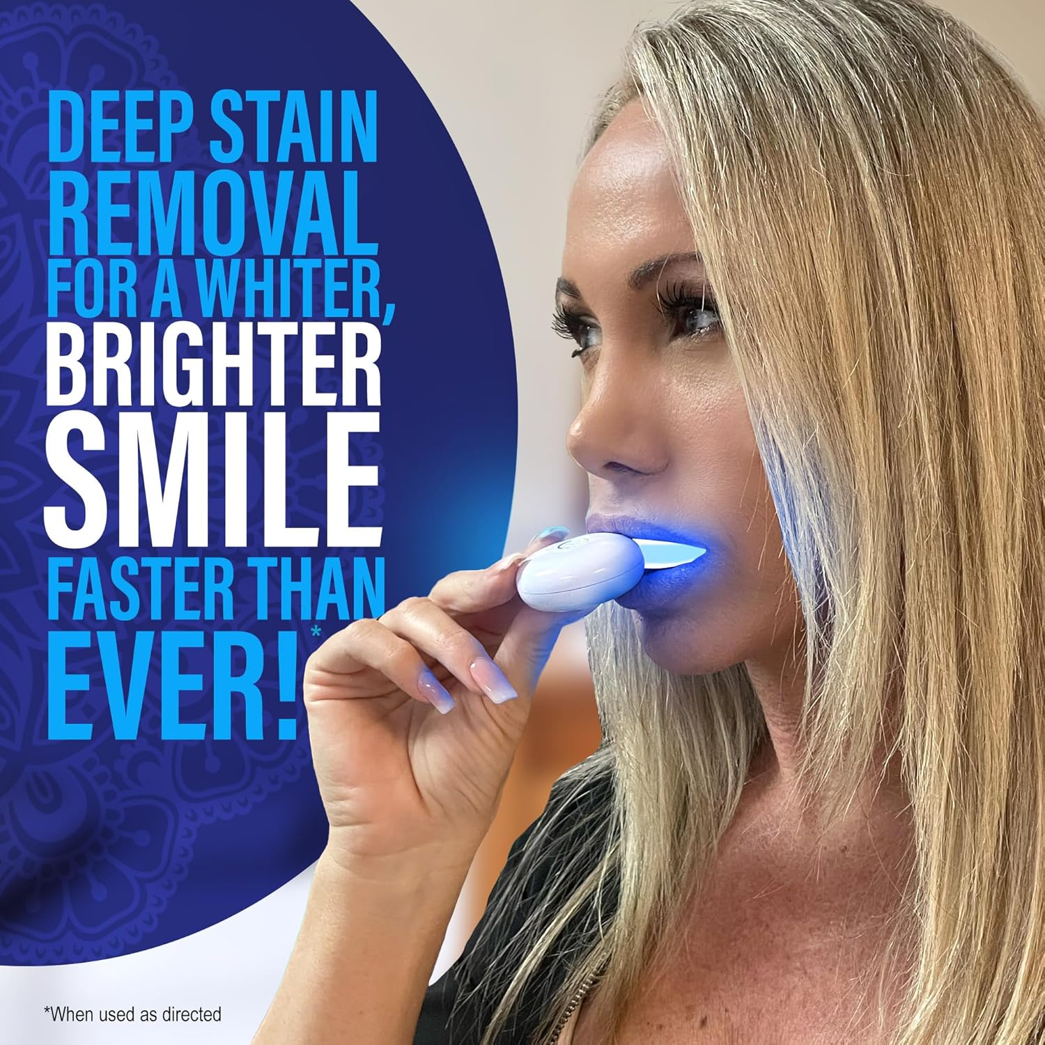 Gurunanda Professional Teeth Whitening Wireless Kit with LED Light & Whitening Pen, Helps Remove Surface Stains from Coffee, Food, Soda, 40 Treatments