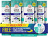 Gurunanda Hydroxyapatite Toothpaste, SLS & Fluoride Free (4 Pack), Whitening Toothpaste - Freshens Breath, Fights Plaque - with 2 Toothbrushes, 2 Tongue Scrapers & 2 Tube Squeezers