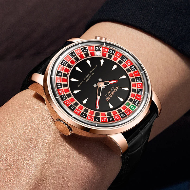 Experience Luxury with the Men’s Fully Automatic Mechanical Roulette Wheel Watch - Model 1001