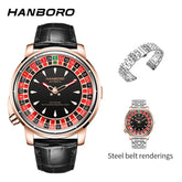 Experience Luxury with the Men’s Fully Automatic Mechanical Roulette Wheel Watch - Model 1001