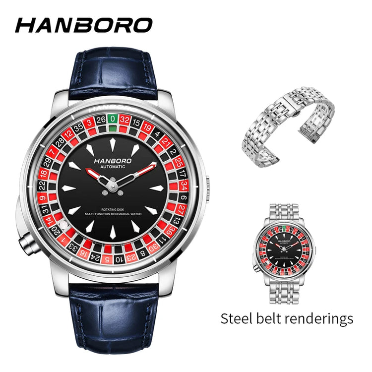 Experience Luxury with the Men’s Fully Automatic Mechanical Roulette Wheel Watch - Model 1001