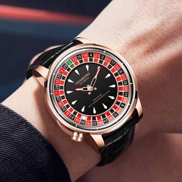 Experience Luxury with the Men’s Fully Automatic Mechanical Roulette Wheel Watch - Model 1001